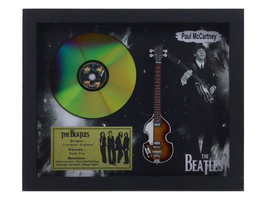 High-quality Paul McCartney Beatles 3D music frame with miniature guitar wall décor for music lovers by Bluecor India