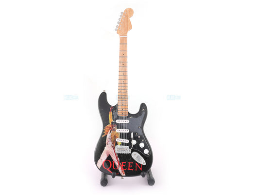 Queen Music Band Miniature Guitar with Stand Generic design A Decor