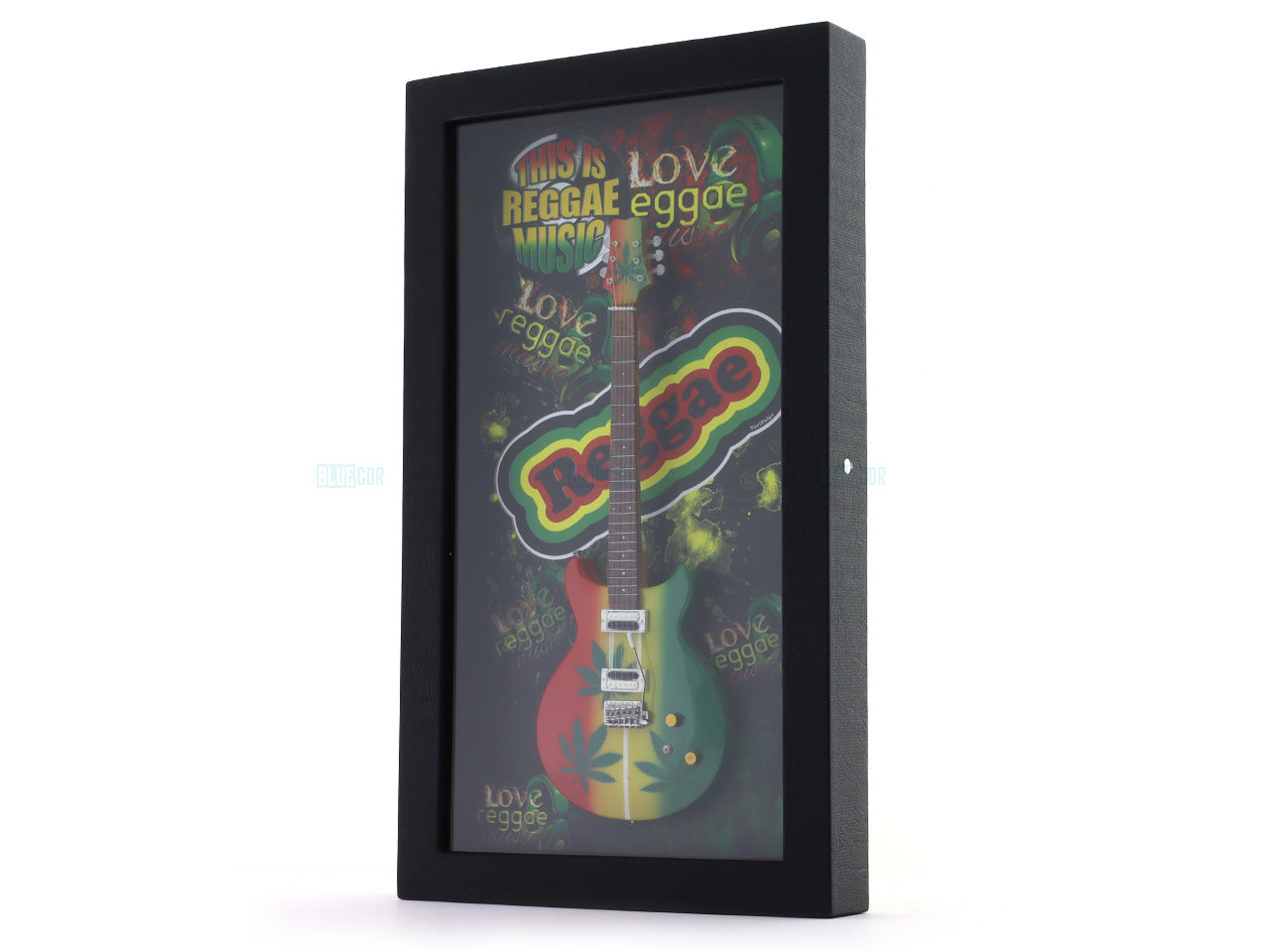 Reggae Guitar 3D Frame with Miniature Guitar | Music Wall Décor Gift India