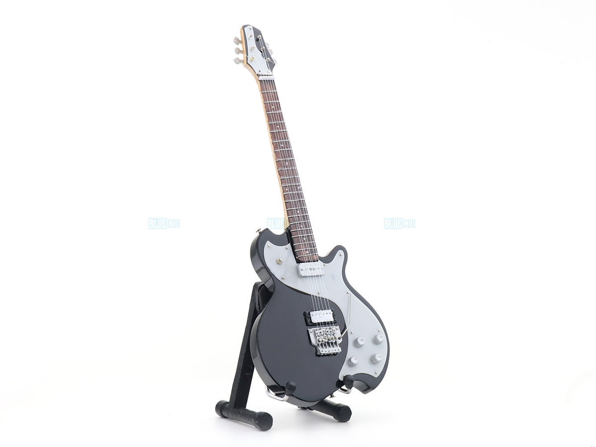 Richie Sambora ESP Inspired Wooden Miniature Guitar Collectible with Display Stand 25cm | Rock Music Décor Gift for Fans