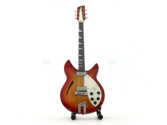 Rickenbacker 360V64 Wooden Miniature Guitar with Stand Generic design