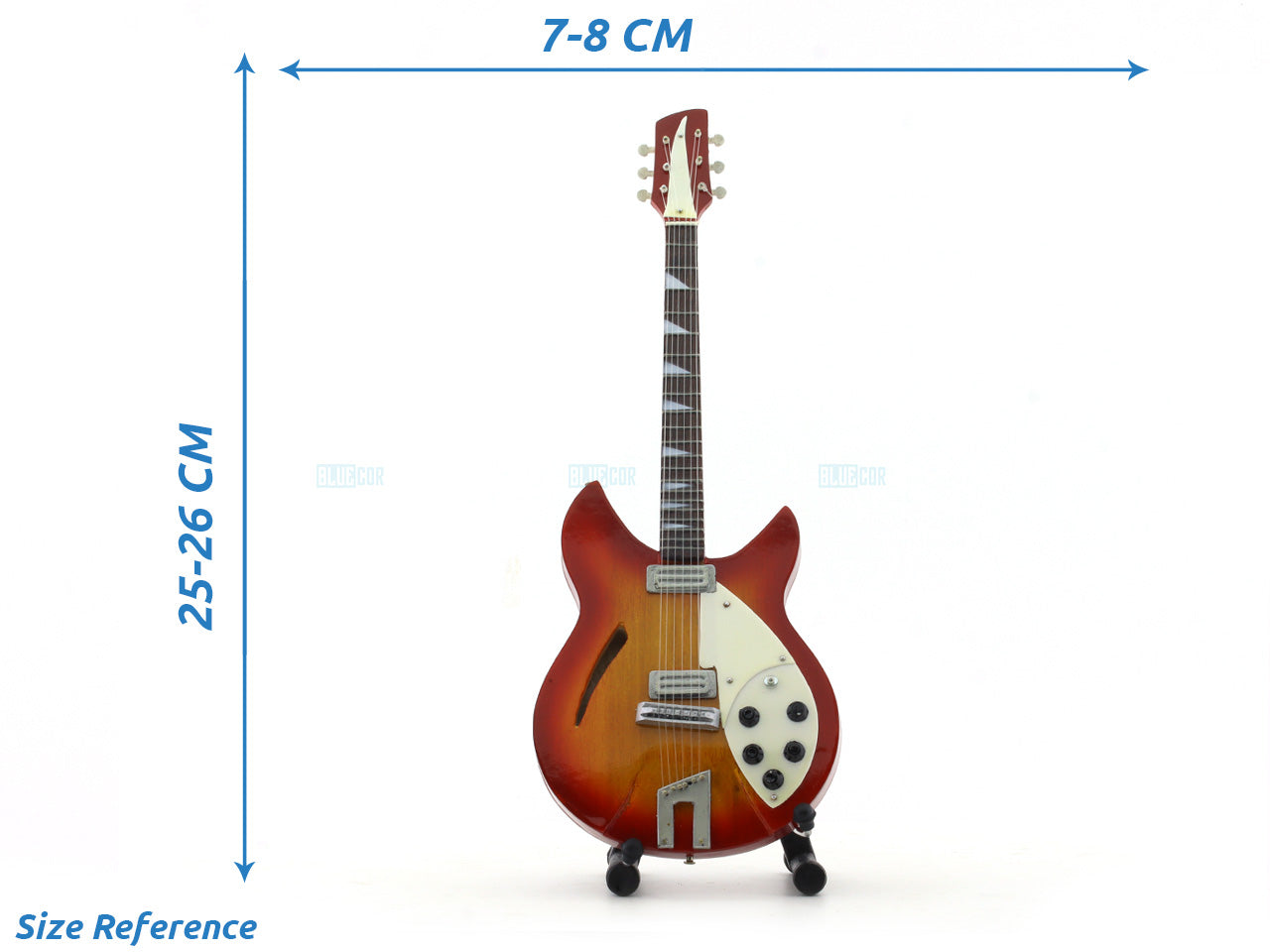 Rickenbacker 360V64 Wooden Miniature Guitar with Stand Generic design
