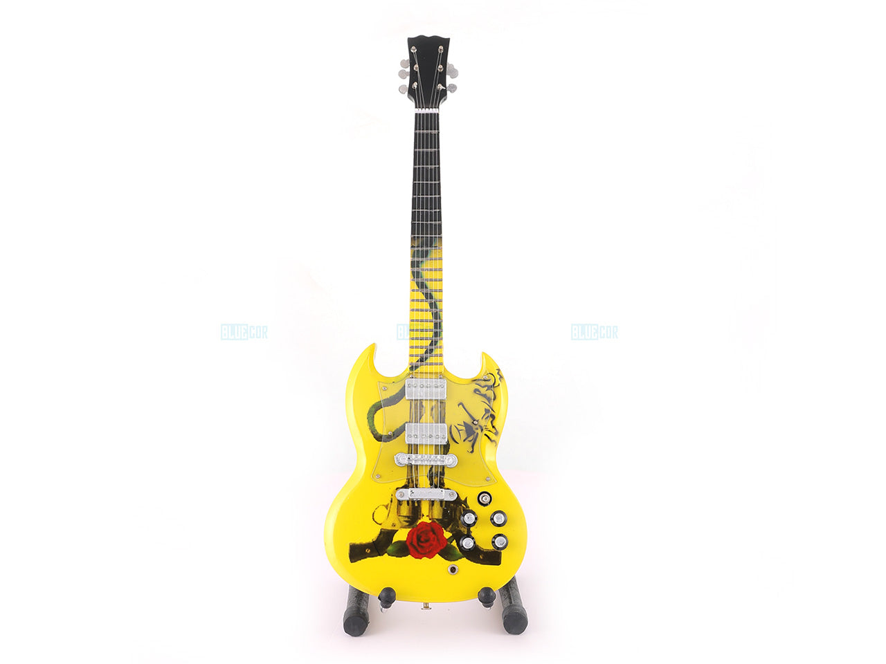 Slash Gibson Guns N Roses music band Miniature Guitar with Stand Generic design A Décor