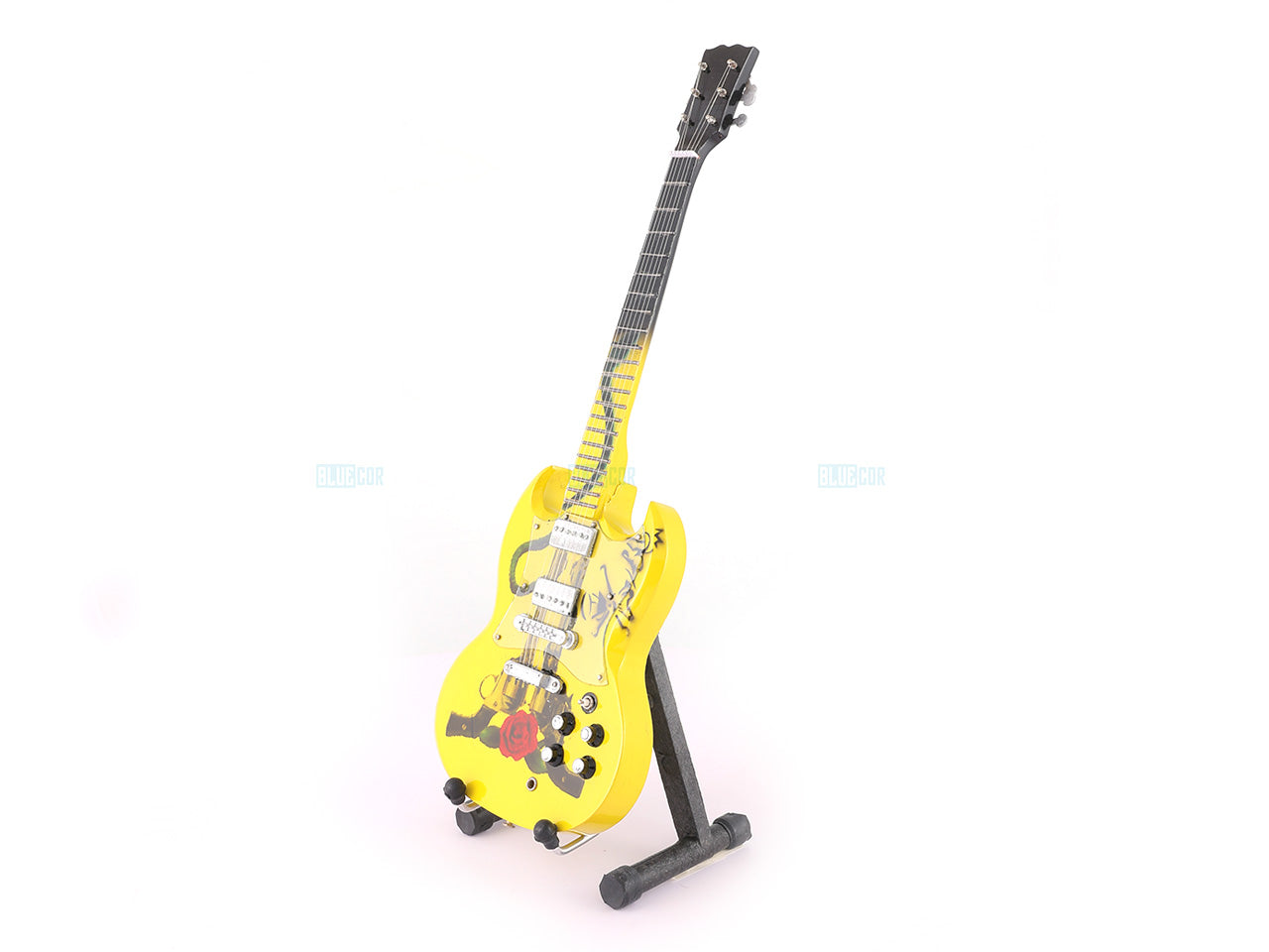 Slash Gibson Guns N Roses music band Miniature Guitar with Stand Generic design A Décor