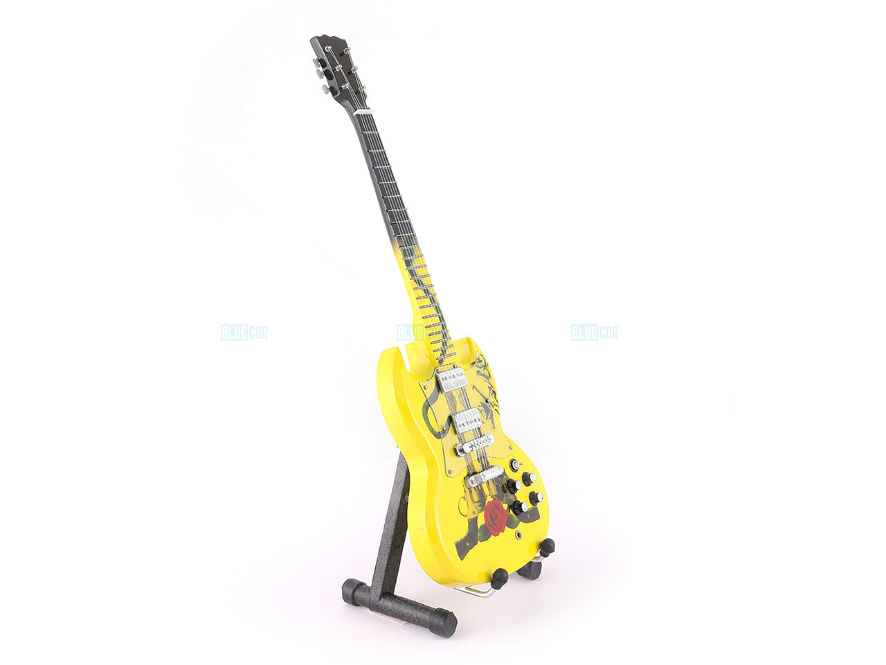 Slash Gibson Guns N Roses music band Miniature Guitar with Stand Generic design A Décor