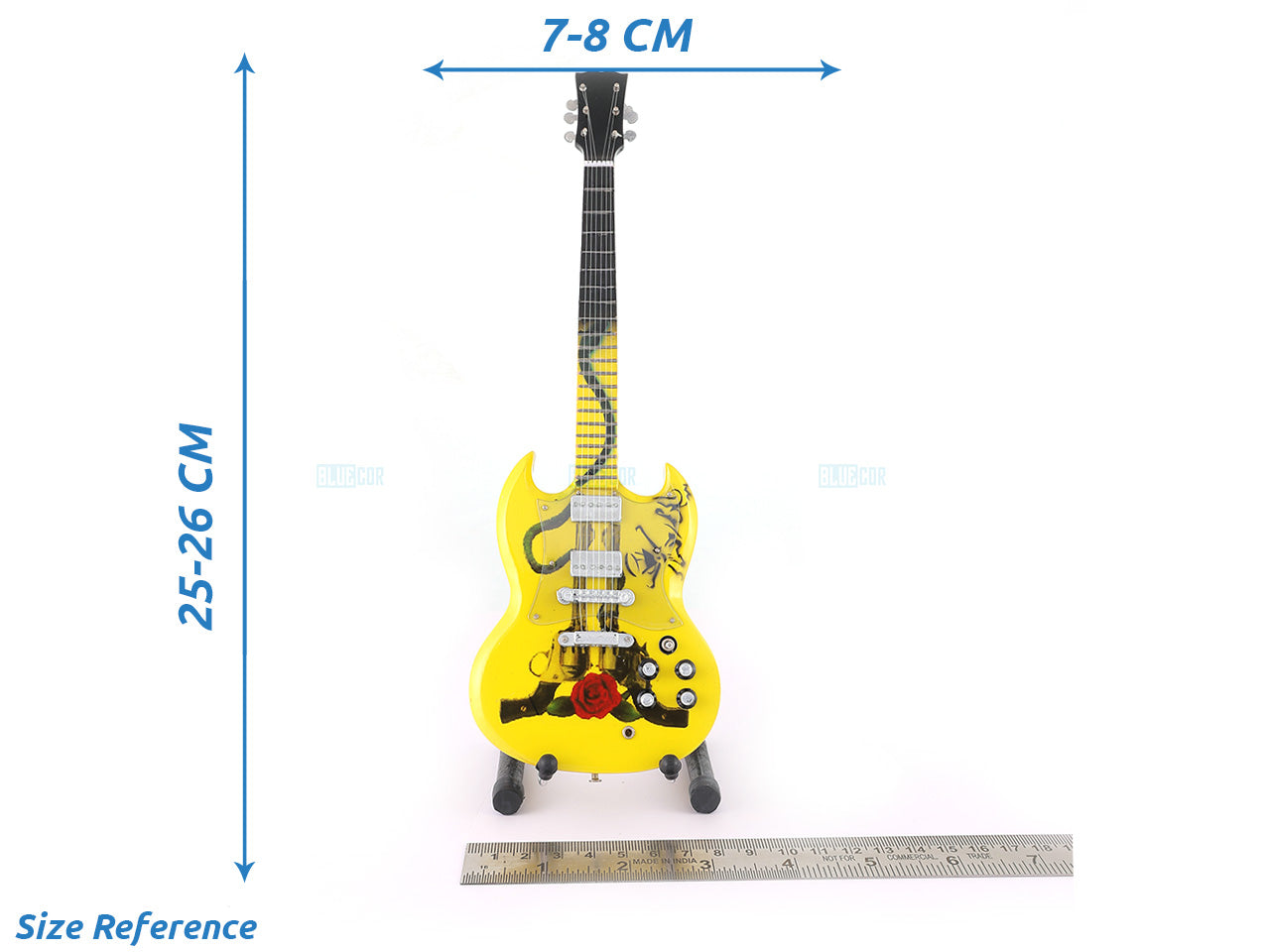 Slash Gibson Guns N Roses music band Miniature Guitar with Stand Generic design A Décor