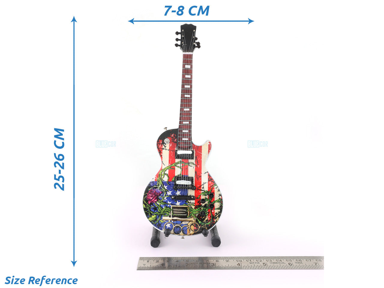 Slash Gibson Guns N Roses music band Miniature Guitar with Stand Generic design B Décor
