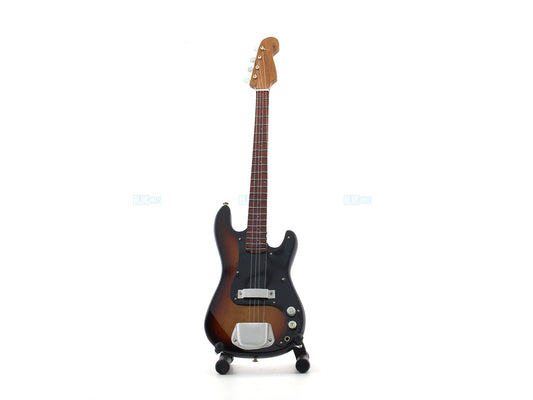 Premium Wooden Miniature Bass Guitar with Stand Generic design A