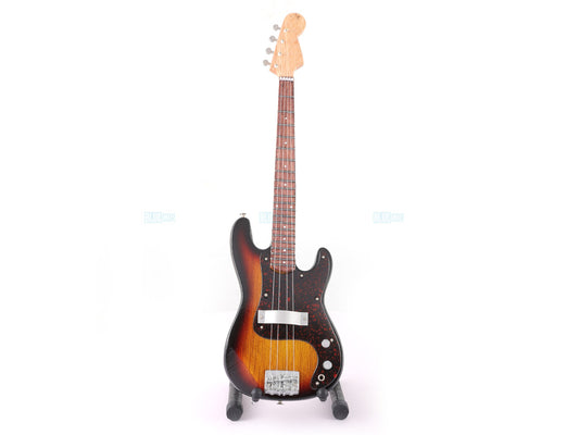 Standard Bass Electric Guitar Miniature with Stand Design G - Decor