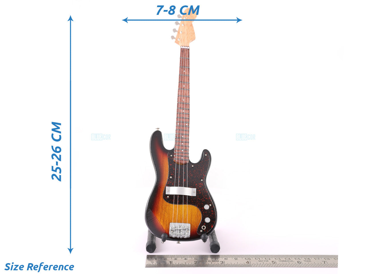 Standard Bass Electric Guitar Miniature with Stand Design G - Decor