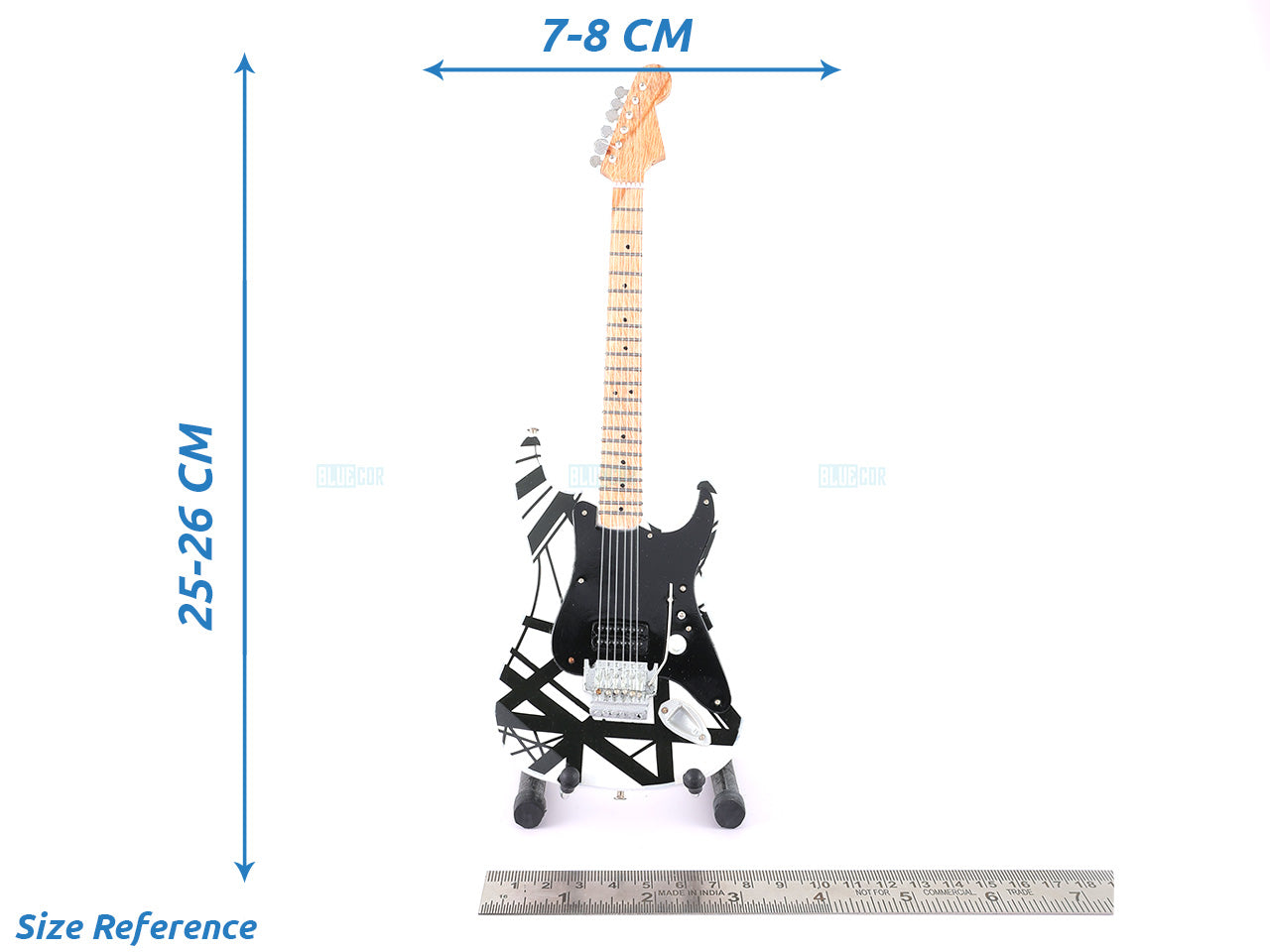 Van Halen Music Band Miniature Guitar with Stand Generic design D Décor